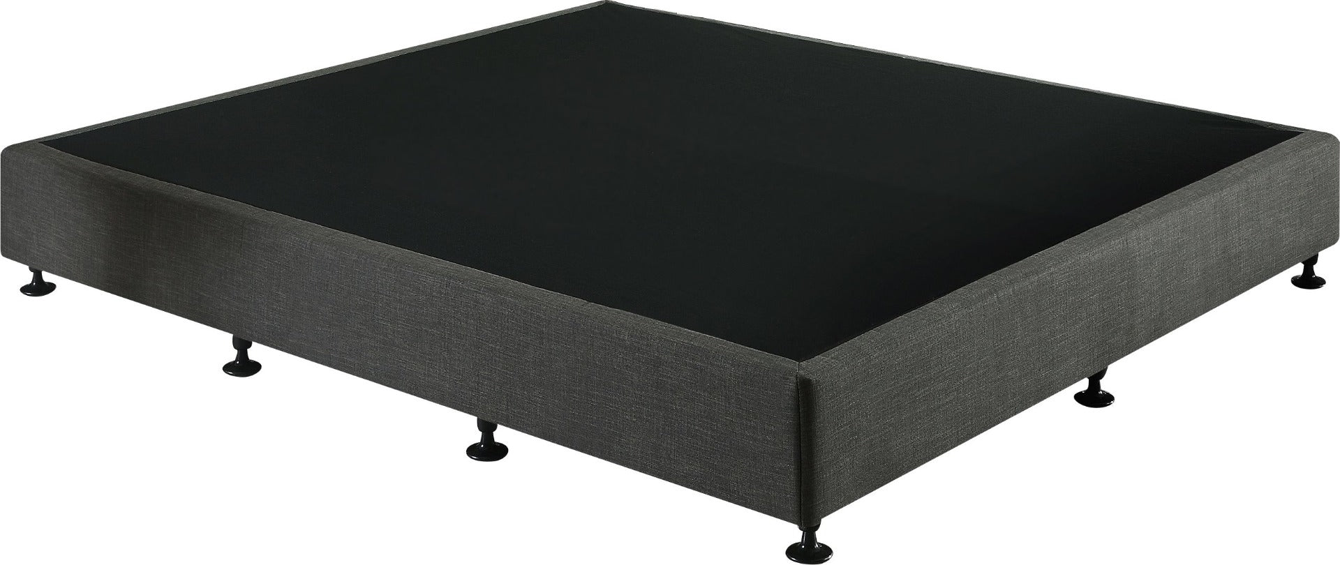 King Ensemble Bed Base Platinum Graphite Linen Fabric - image6