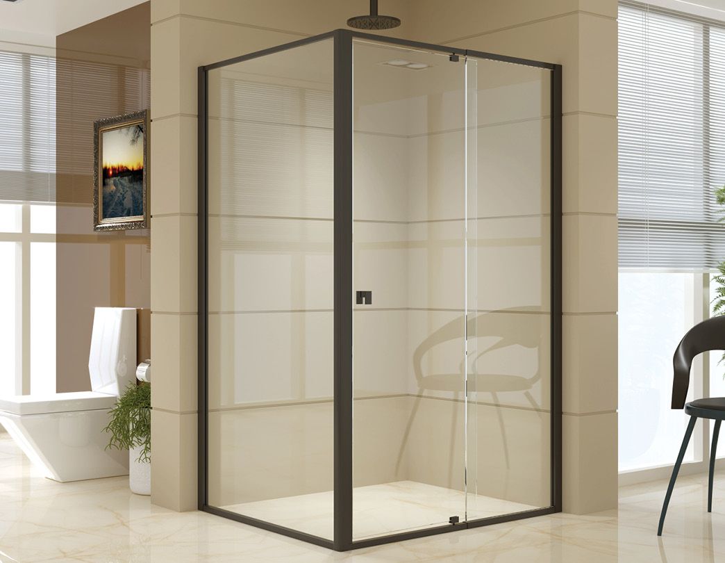 Semi Frameless Shower Screen (114~122)x 195cm & (98~101)x195cm Side AS/NZS Glass - image1