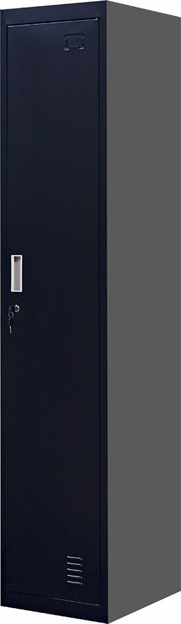 Standard Lock  One-Door Office Gym Shed Clothing Locker Cabinet Black - image1