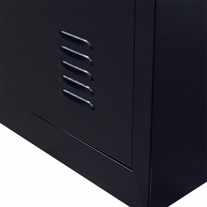 3-Digit Combination Lock One-Door Office Gym Shed Clothing Locker Cabinet Black - image6