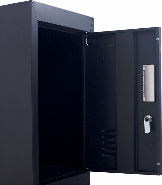 3-digit Combination Lock 4 Door Locker for Office Gym Black - image9