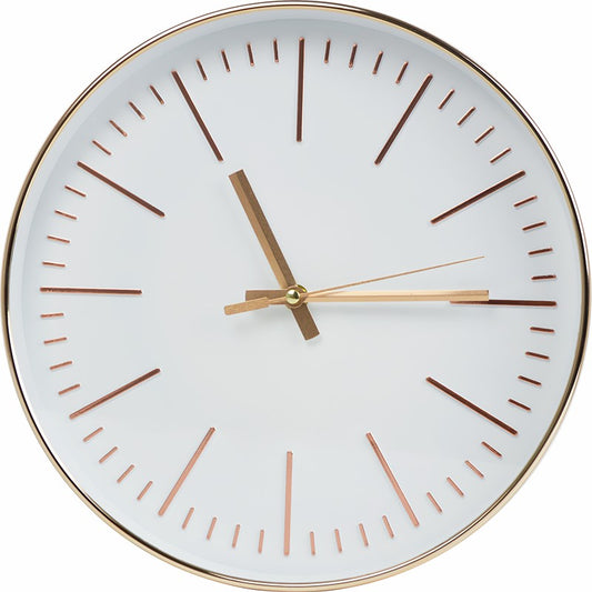 Modern Wall Clock Silent Non-Ticking Quartz Battery Operated Round Gold - image1