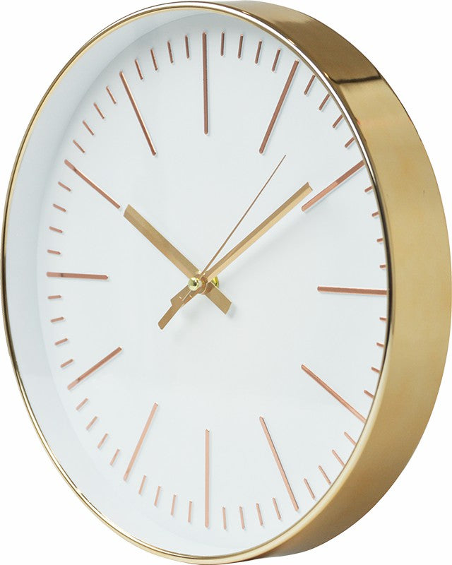 Modern Wall Clock Silent Non-Ticking Quartz Battery Operated Round Gold - image5