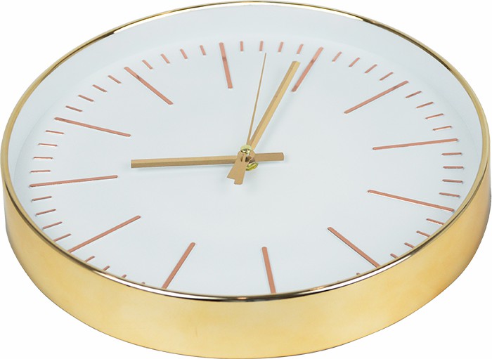 Modern Wall Clock Silent Non-Ticking Quartz Battery Operated Round Gold - image6