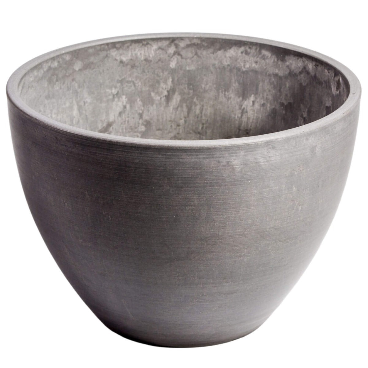 Polished Grey Planter Bowl 30cm - image1