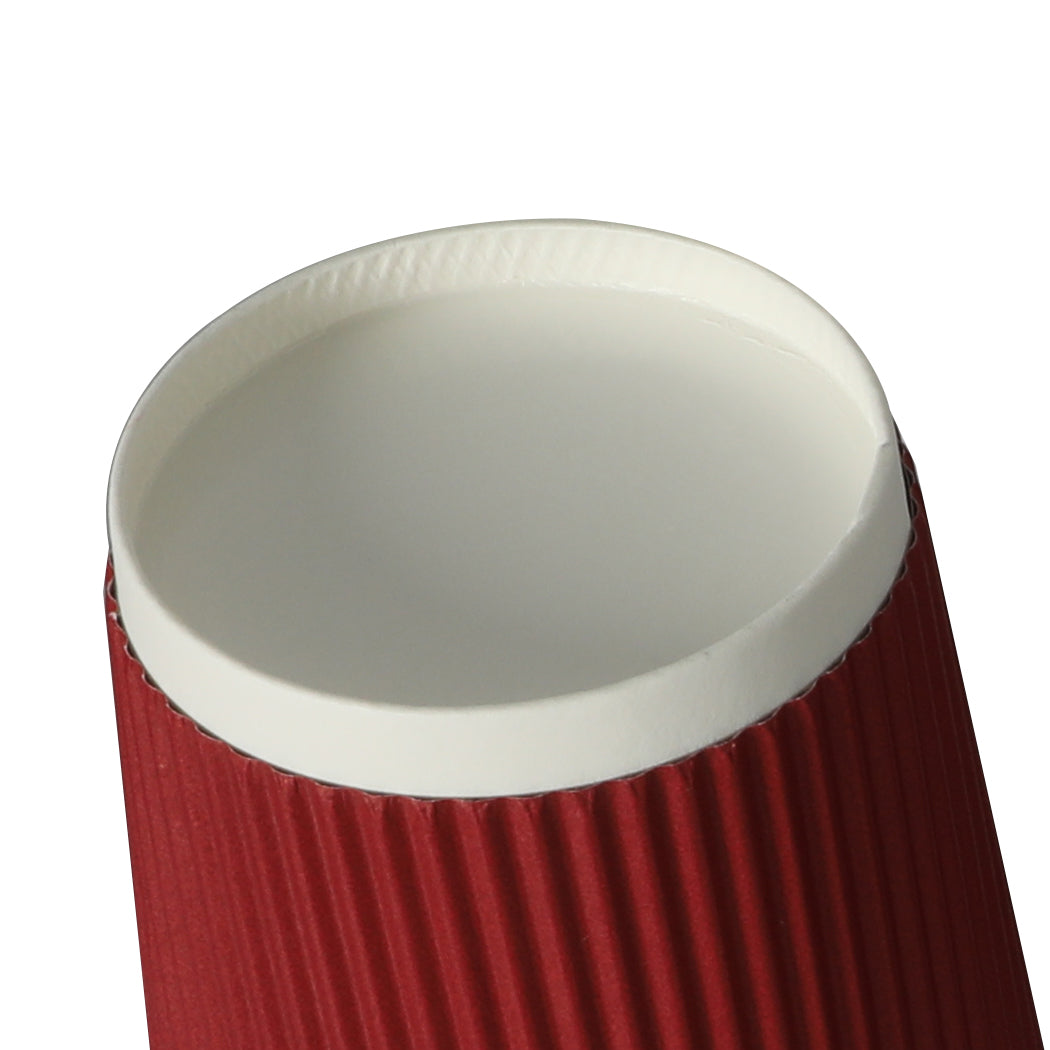 200 Pcs 16oz Disposable Takeaway Coffee Paper Cups Triple Wall Take Away w Lids - image5