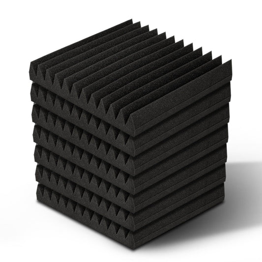 20pcs Studio Acoustic Foam Sound Absorption Proofing Panels 30x30cm Black Wedge - image1