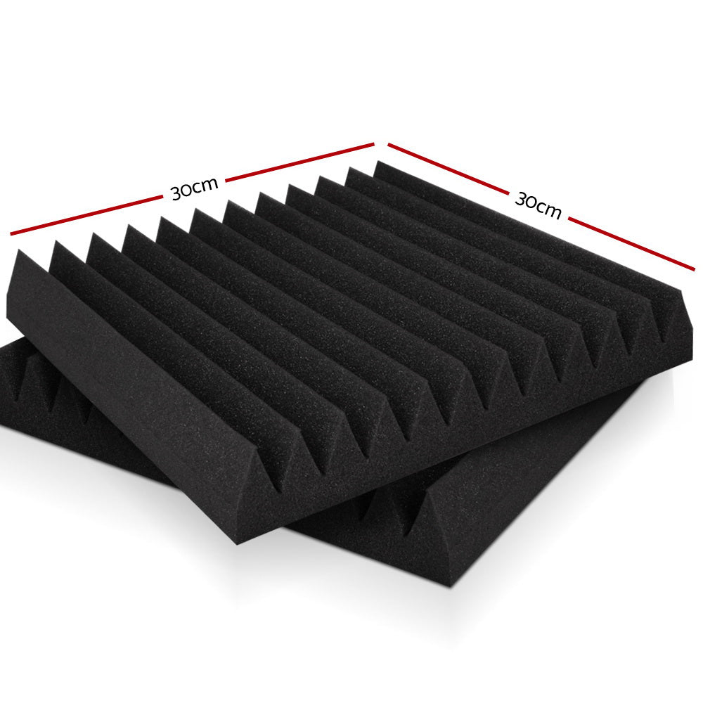 20pcs Studio Acoustic Foam Sound Absorption Proofing Panels 30x30cm Black Wedge - image2