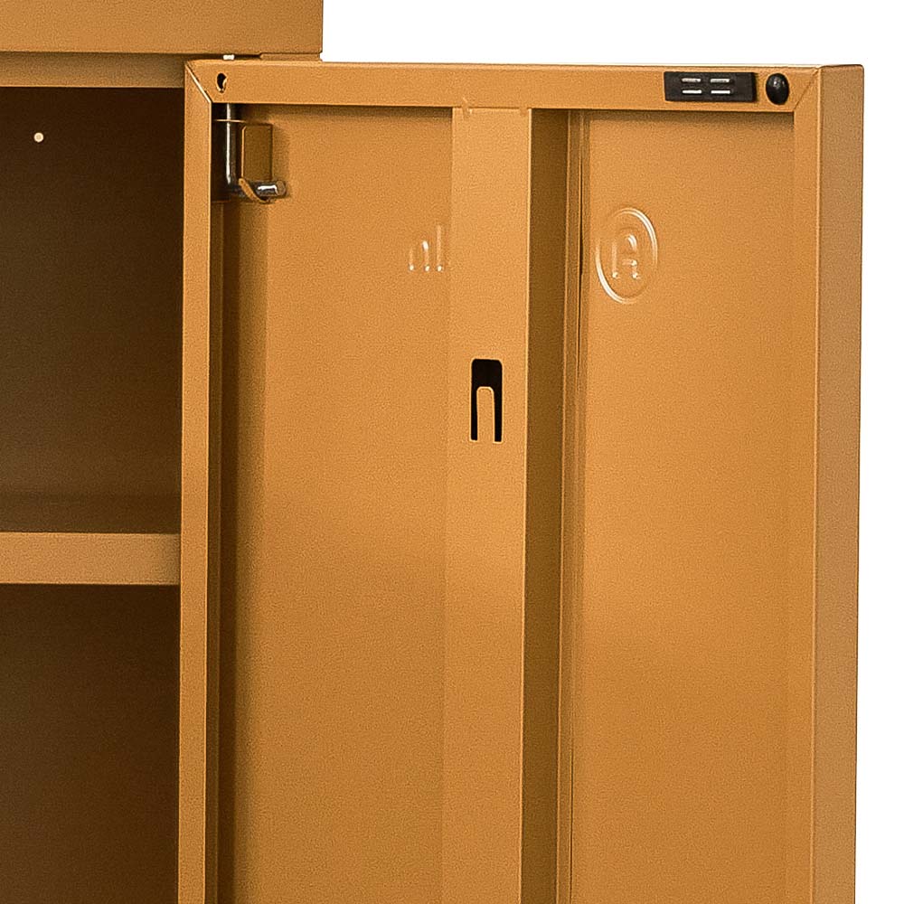 Sweetheart Metal Locker Storage Shelf Organizer Cabinet Buffet Sideboard Yellow - image3