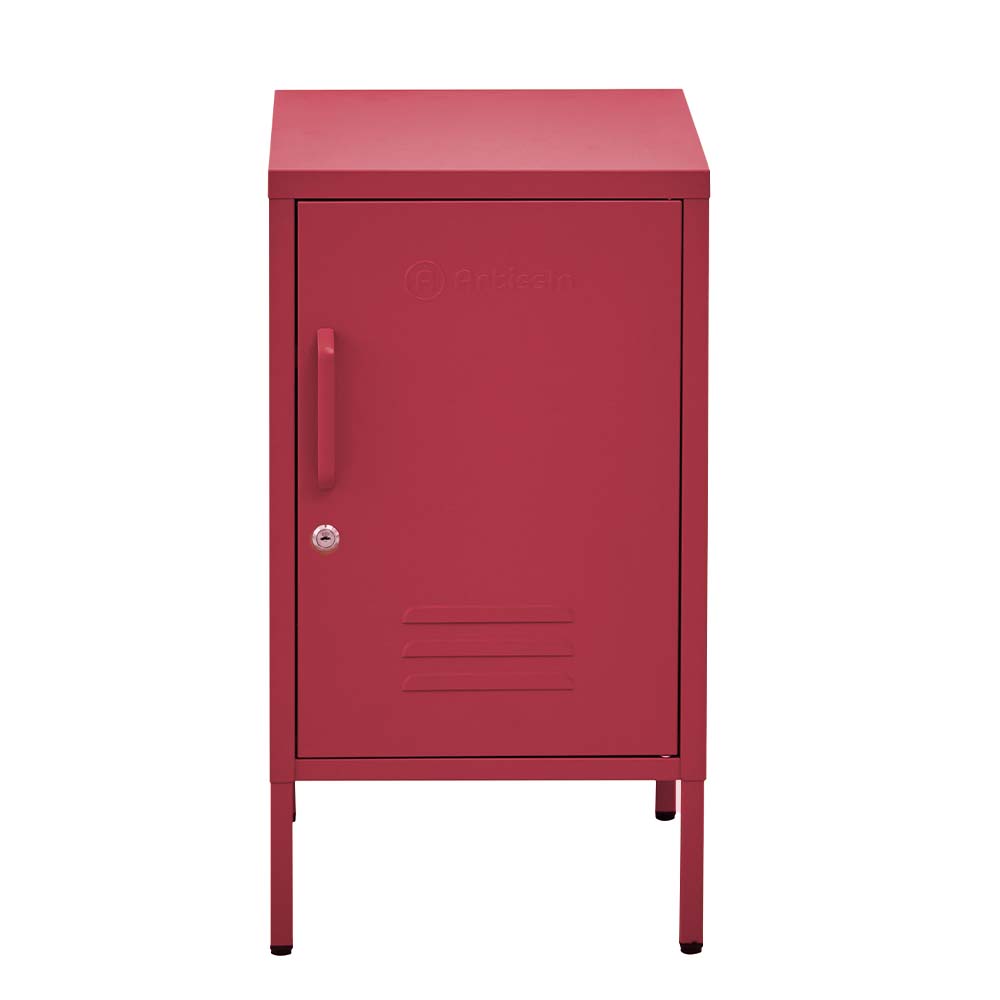 Mini Metal Locker Storage Shelf Organizer Cabinet Bedroom Pink - image1