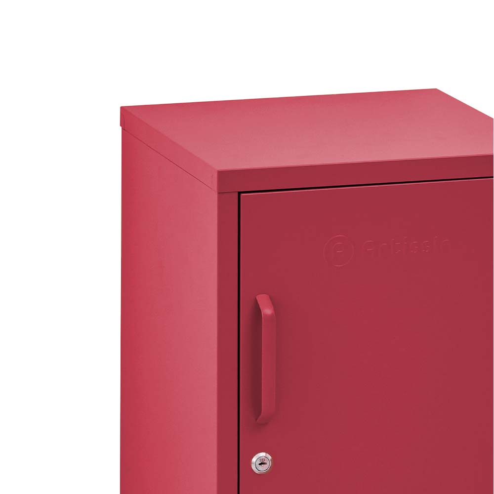 Mini Metal Locker Storage Shelf Organizer Cabinet Bedroom Pink - image3