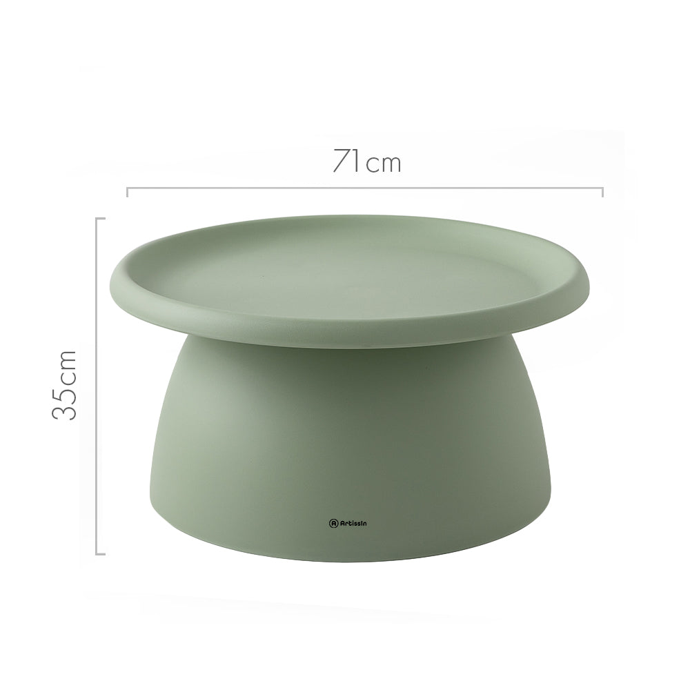 Coffee Table Mushroom Nordic Round Large Side Table 70CM Green - image2