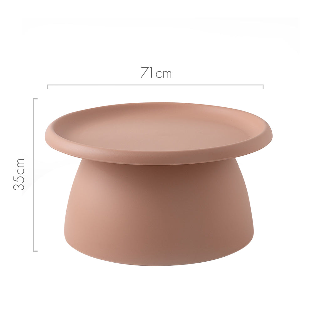 Coffee Table Mushroom Nordic Round Large Side Table 70CM Pink - image3