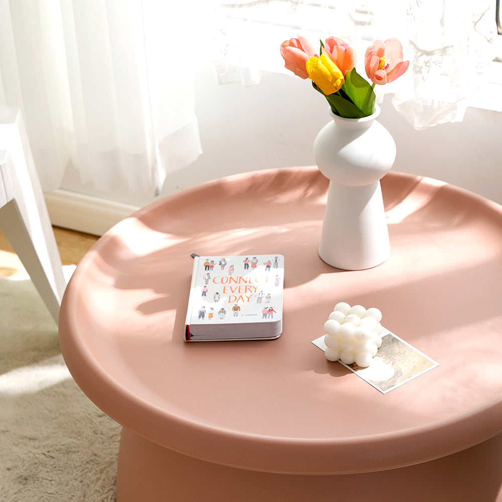 Coffee Table Mushroom Nordic Round Large Side Table 70CM Pink - image7