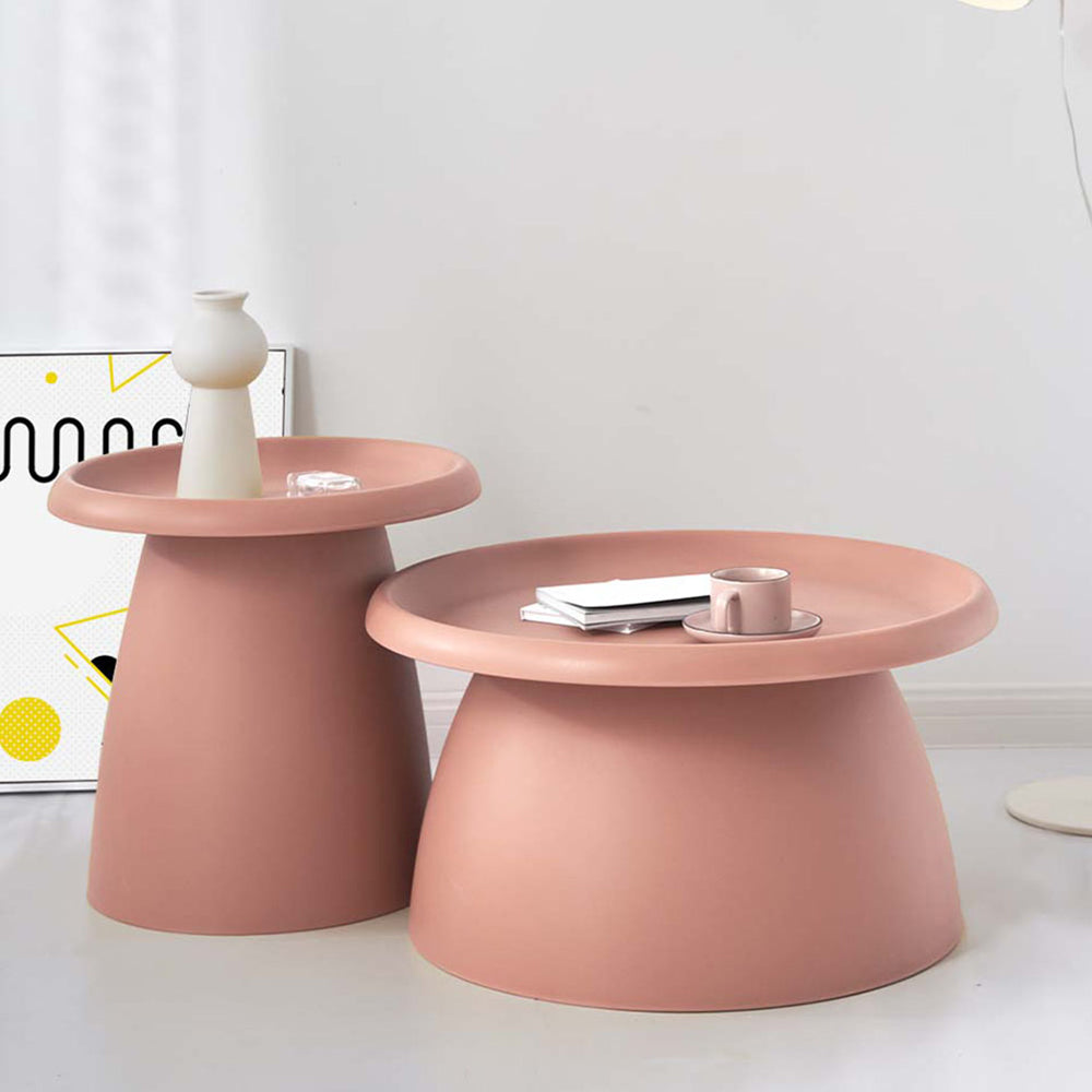 Coffee Table Mushroom Nordic Round Large Side Table 70CM Pink - image9
