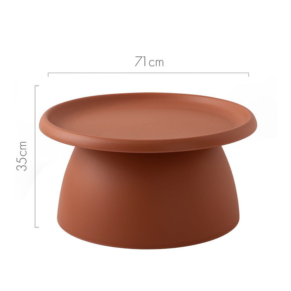 Coffee Table Mushroom Nordic Round Large Side Table 70CM Pink - image2