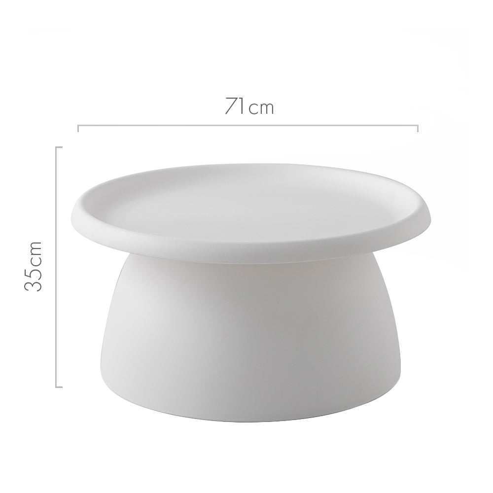 Coffee Table Mushroom Nordic Round Large Side Table 70CM White - image2