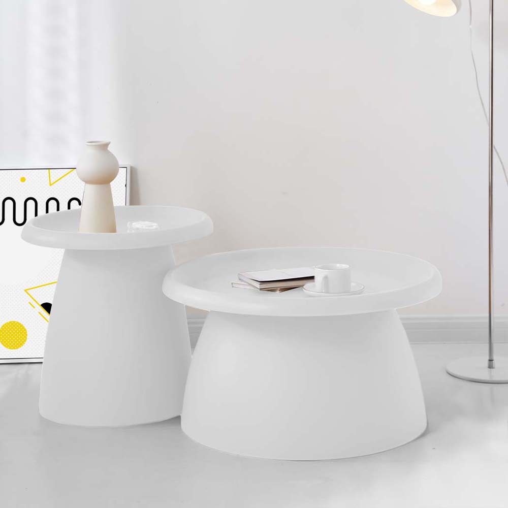 Coffee Table Mushroom Nordic Round Small Side Table 50CM White - image8