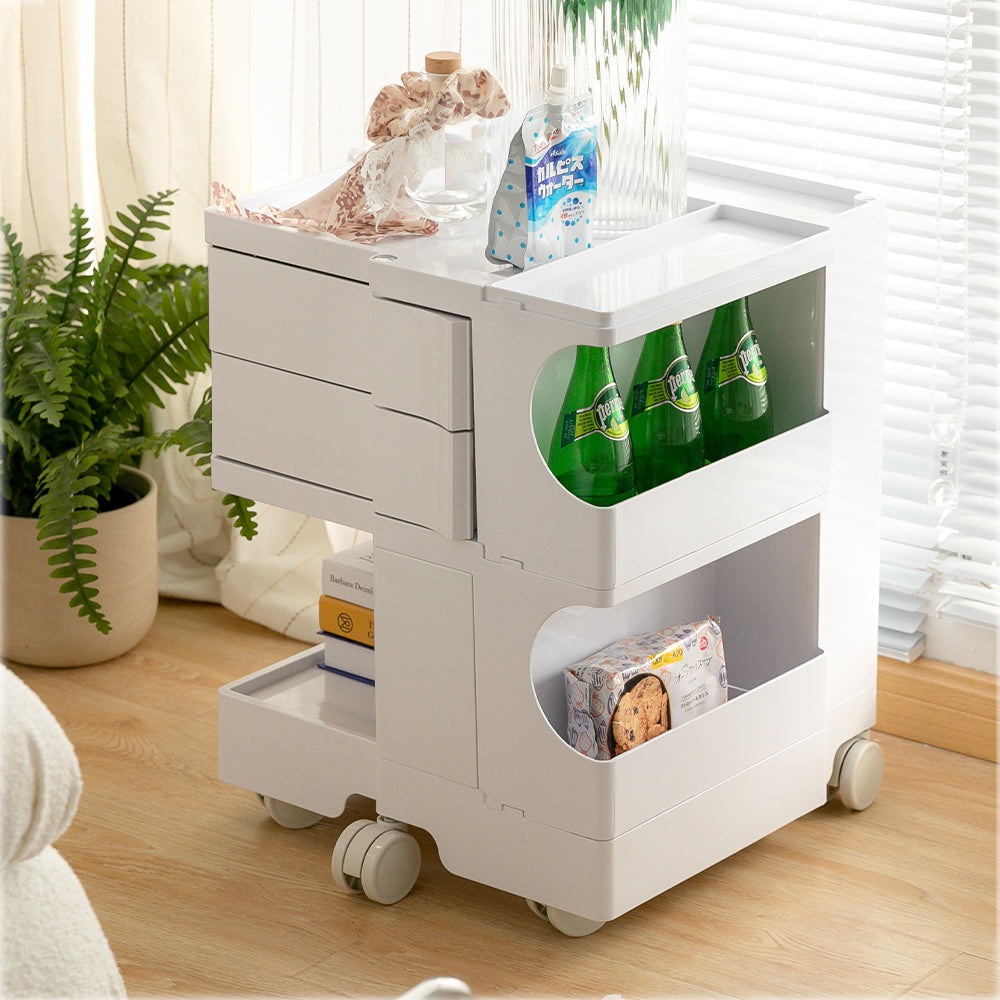 Replica Boby Trolley Storage Drawer Cart Shelf Mobile 3 Tier White - image7