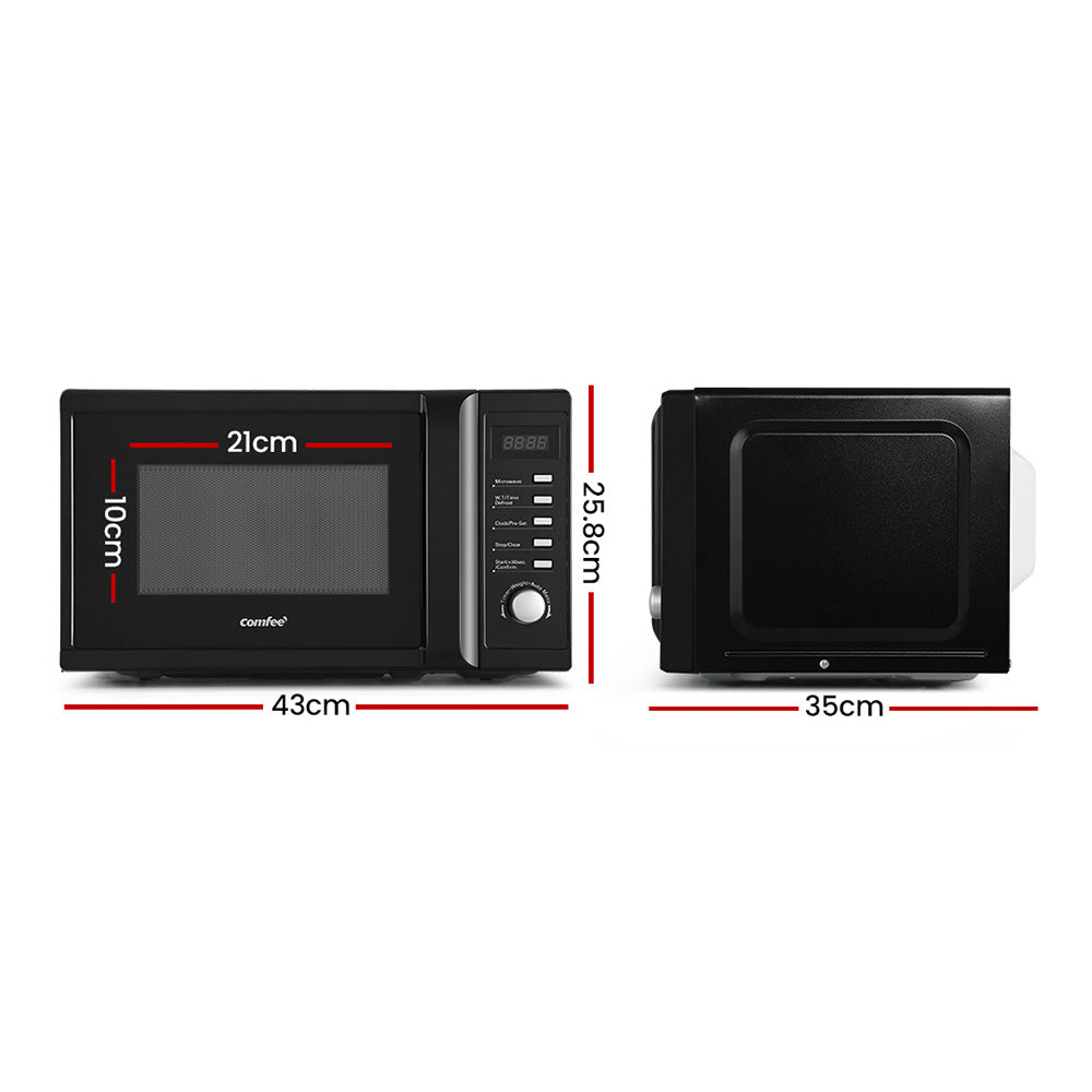 Comfee 20L Microwave Oven 700W Countertop Kitchen Cooker Black - image2