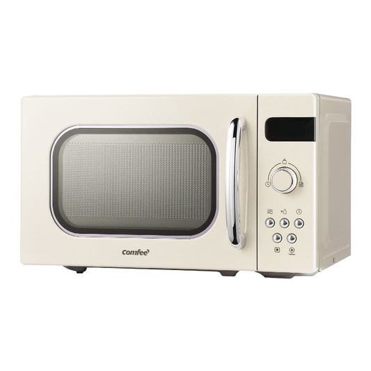 Comfee 20L Microwave Oven 800W Countertop Kitchen 8 Cooking Settings Cream - image1