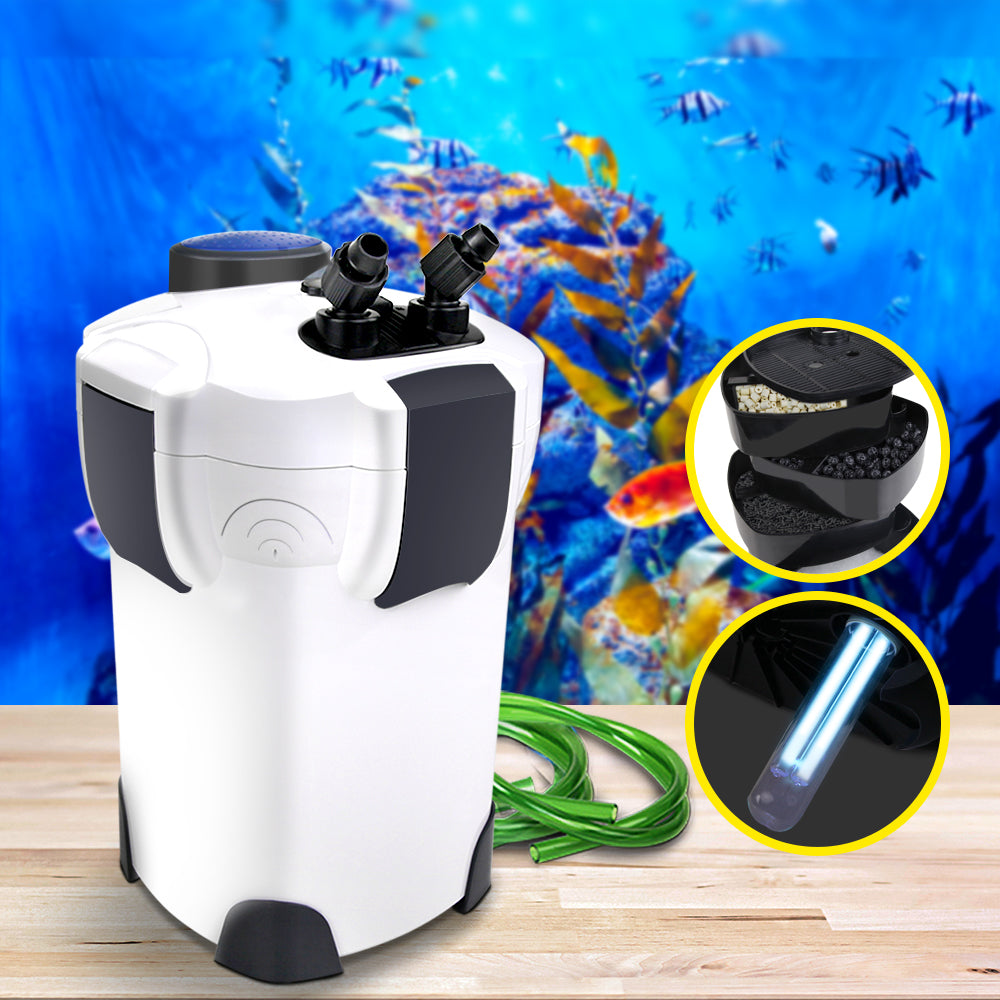 Aquarium External Canister Filter Aqua Fish Tank UV Light with Media Kit 1850L/H - image7