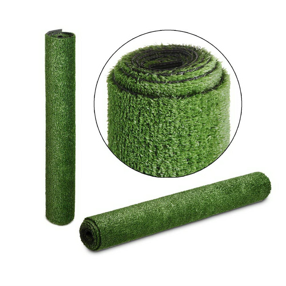 Synthetic 10mm  1.9mx10m 19sqm Grass Fake Turf Olive Plants Plastic Lawn - image4