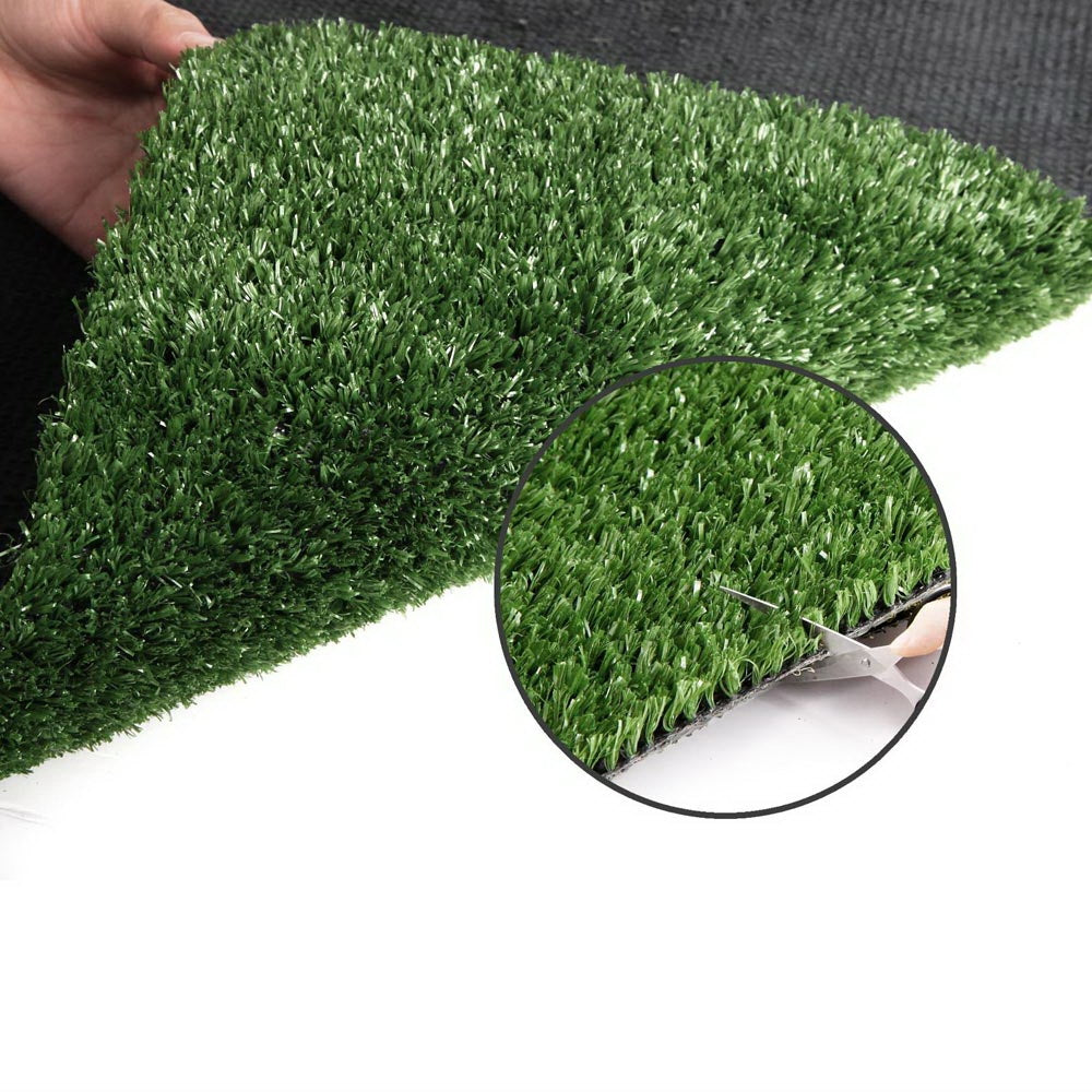 Synthetic 10mm  1.9mx10m 19sqm Grass Fake Turf Olive Plants Plastic Lawn - image6