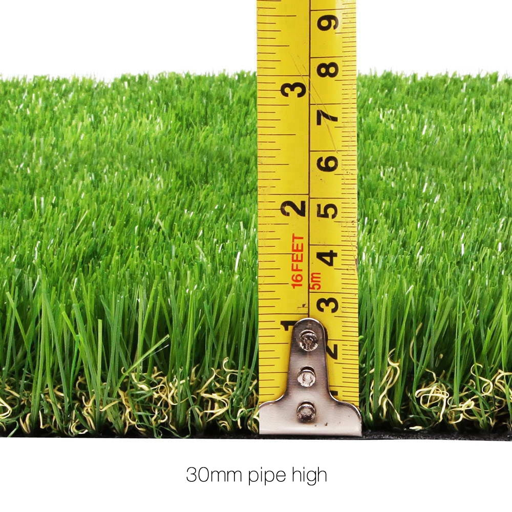 Primeturf Synthetic 30mm  1.9mx5m 9.5sqm Grass Fake Turf 4-coloured Plants Plastic Lawn - image2