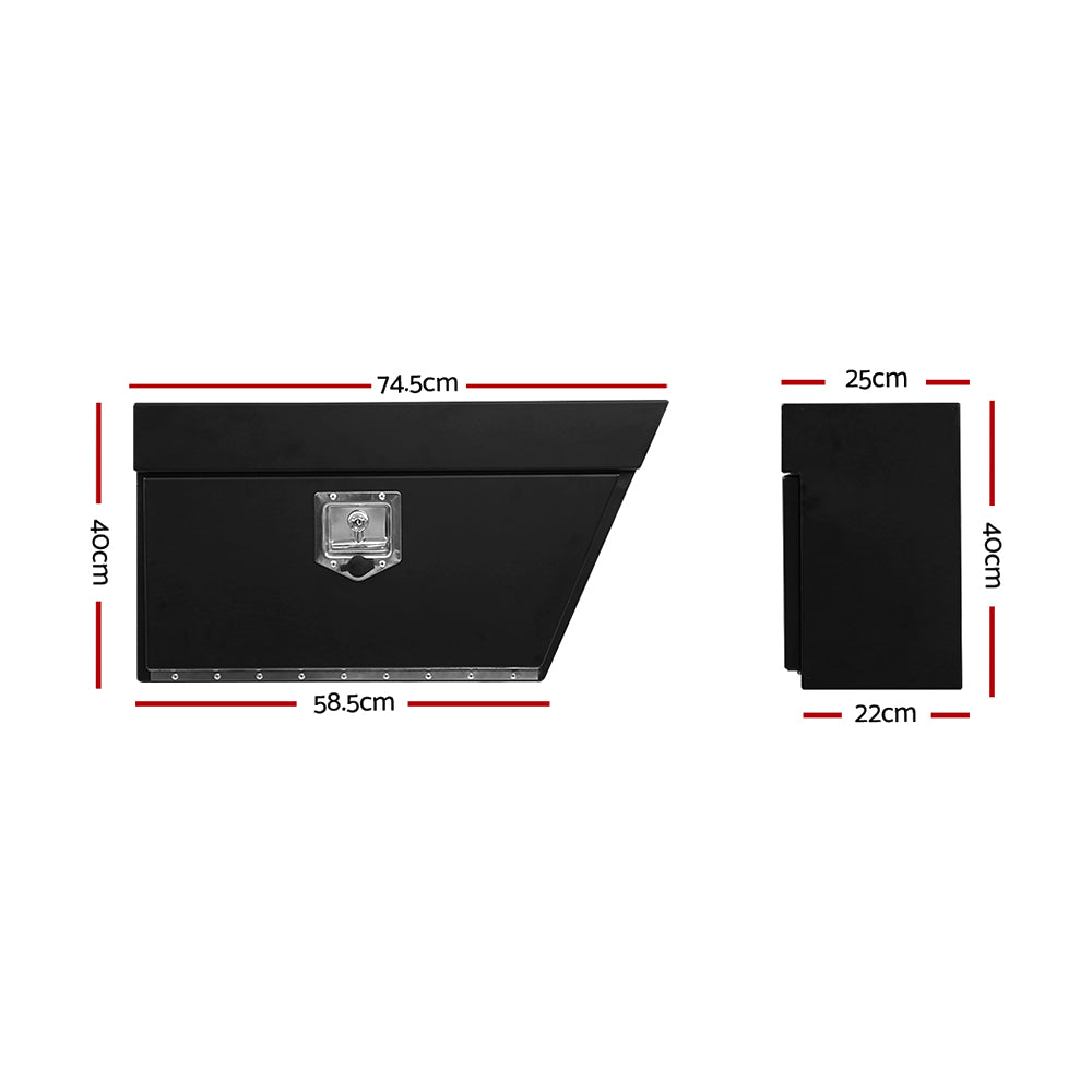 Ute Tool Box Right UnderTray Toolbox Under Tray Aluminium Underbody - image2