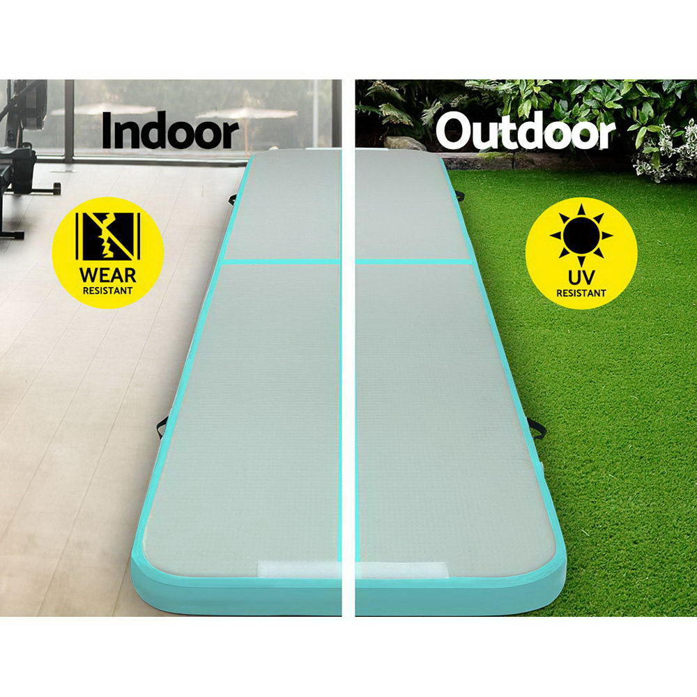 GoFun 4X1M Inflatable Air Track Mat with Pump Tumbling Gymnastics Green - image5