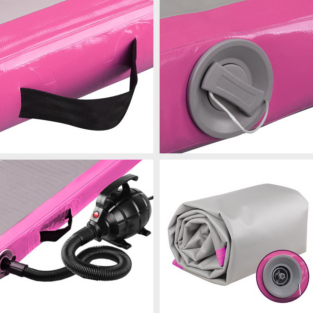 GoFun 3X1M Inflatable Air Track Mat with Pump Tumbling Gymnastics Pink - image3