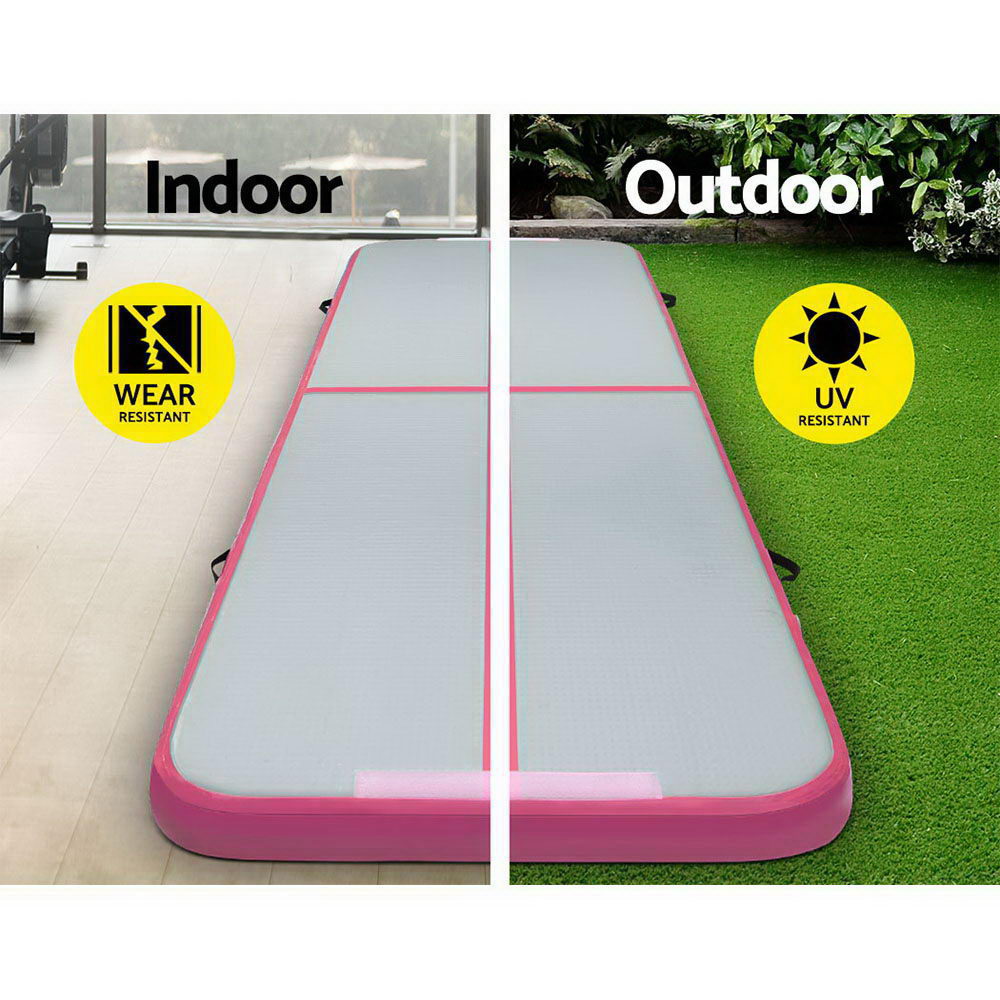 GoFun 3X1M Inflatable Air Track Mat with Pump Tumbling Gymnastics Pink - image5