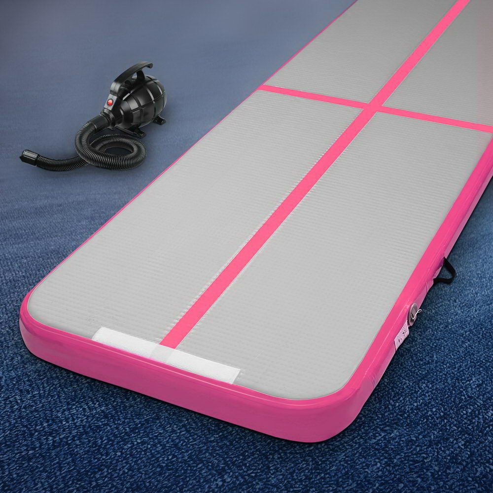 GoFun 3X1M Inflatable Air Track Mat with Pump Tumbling Gymnastics Pink - image7