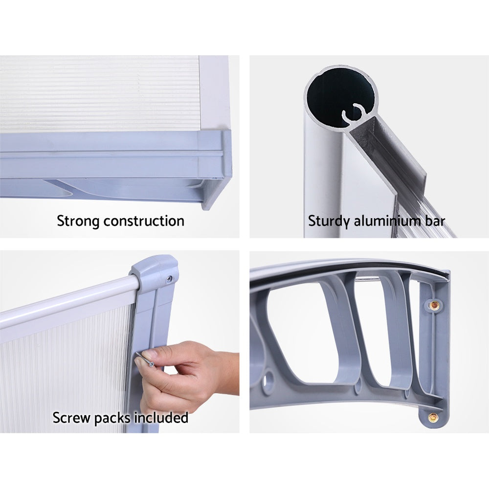 Window Door Awning Door Canopy Outdoor Patio Sun Shield 1.5mx2m DIY - image6