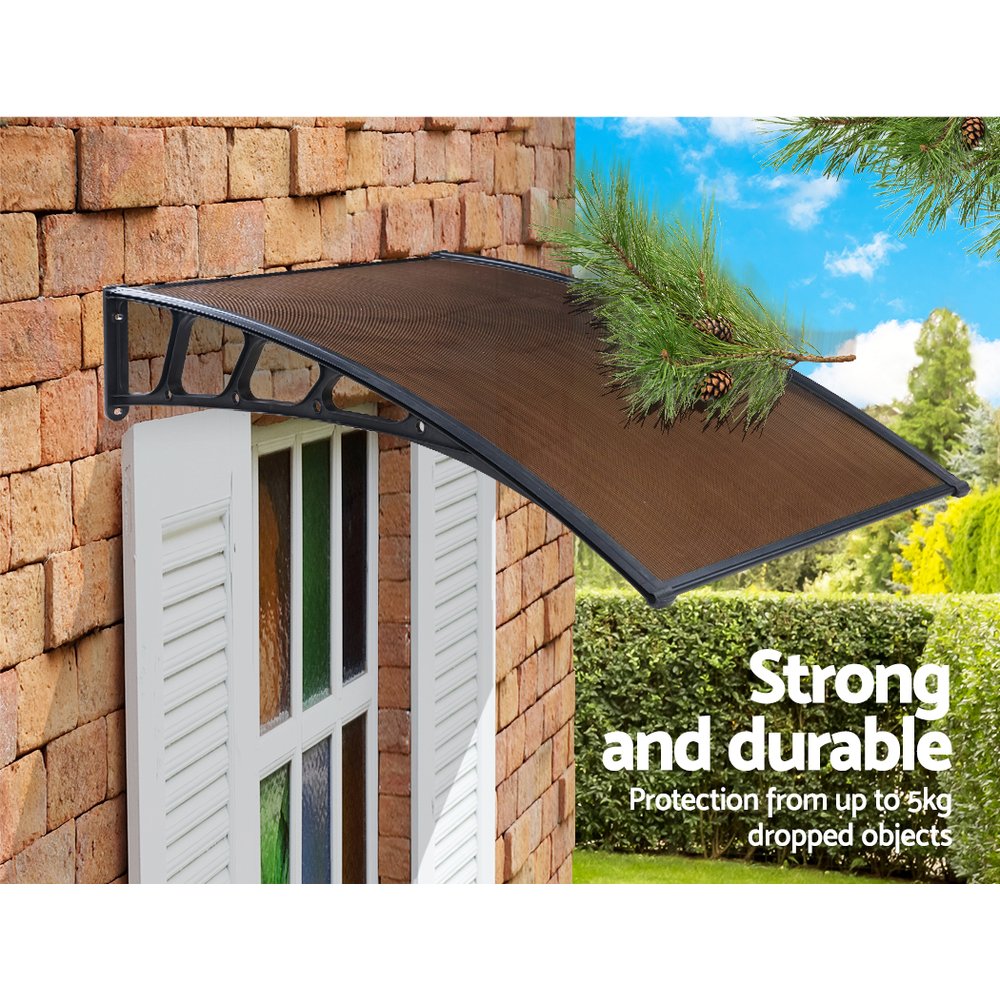 Window Door Awning Door Canopy Outdoor Patio Cover Shade 1.5mx4m DIY BR - image4