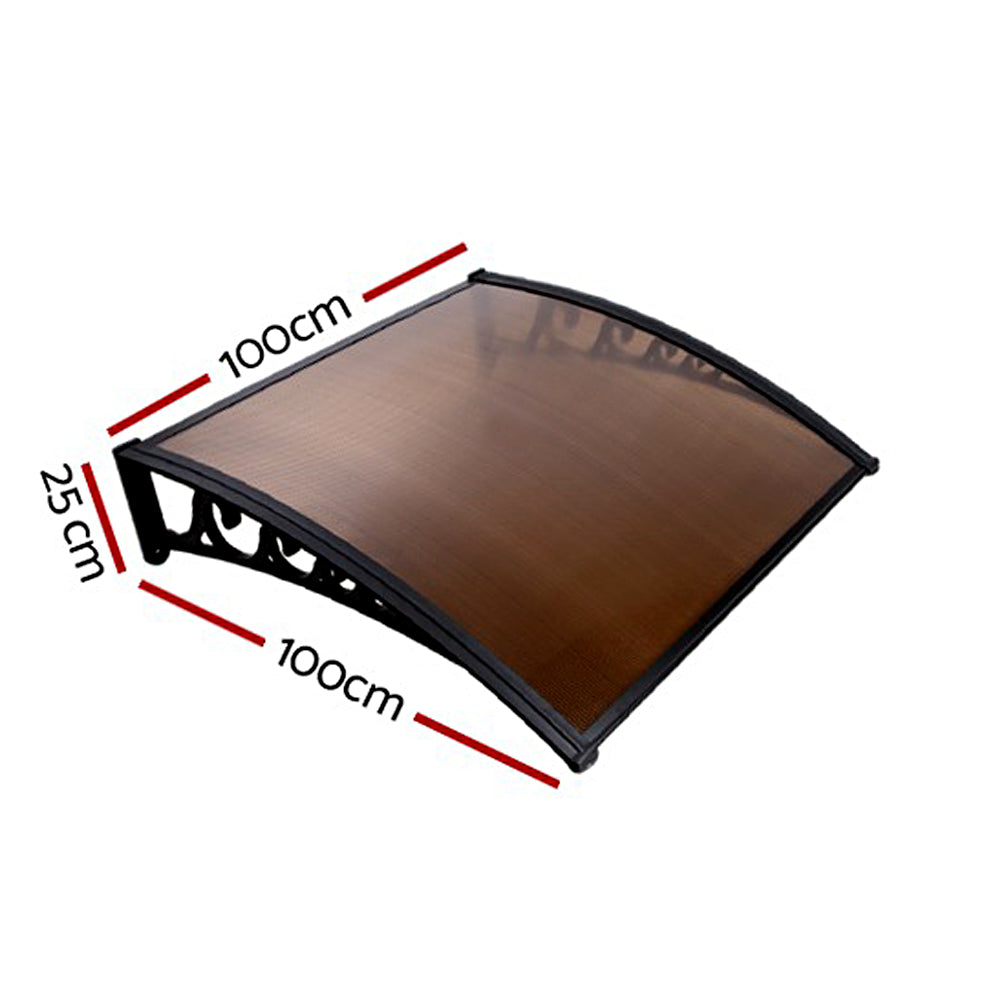 DIY Window Door Awning Brown 1 x 1M - image2