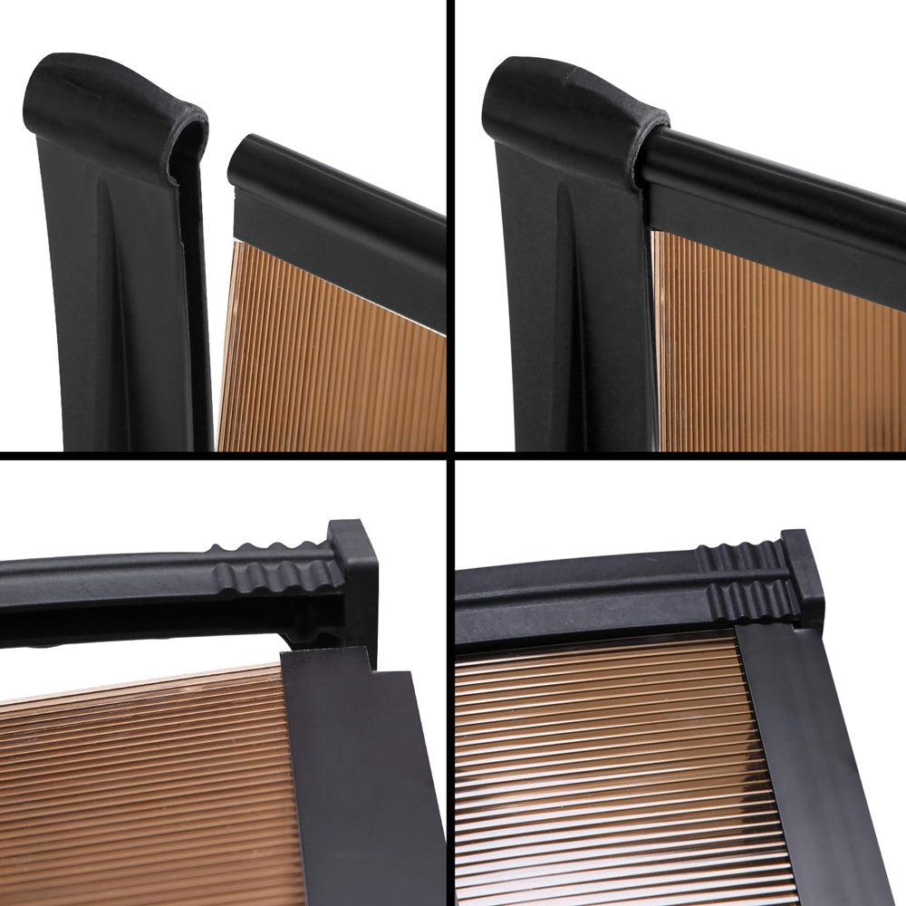 DIY Window Door Awning Shade 1 x 3m - Brown - image5