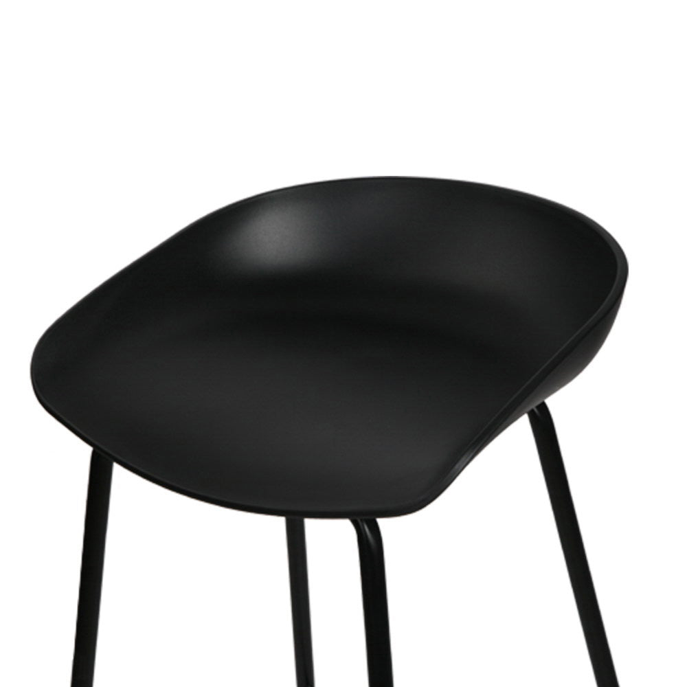 Set of 2 Metal Bar Stools - Black - image4