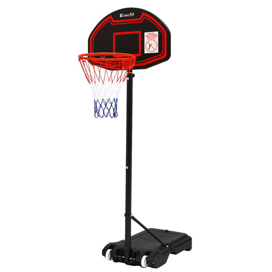 2.1M Adjustable Portable Basketball Stand Hoop System Rim Black - image1