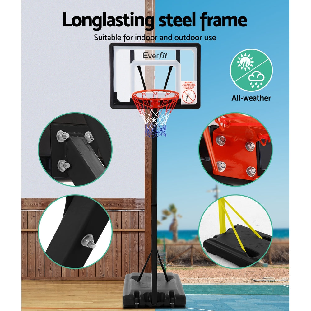 Adjustable Portable Basketball Stand Hoop System Rim - image5