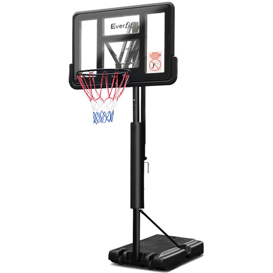 3.05M Basketball Hoop Stand System Ring Portable Net Height Adjustable Black - image1