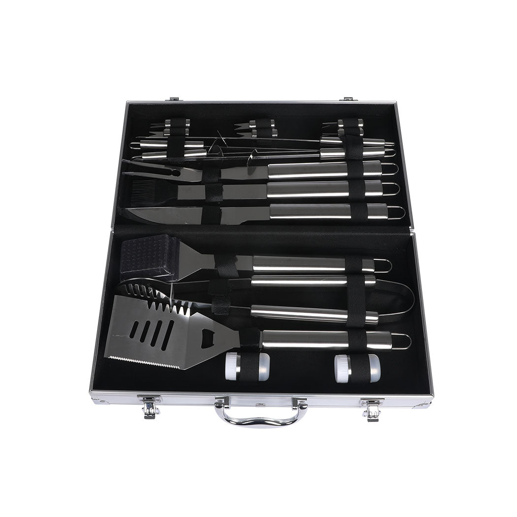 18Pcs Stainless Steel BBQ Tool Set Outdoor Barbecue Utensil Aluminium Grill Cook - image13