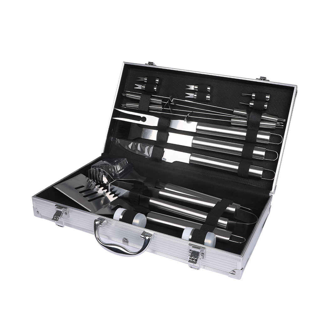 18Pcs Stainless Steel BBQ Tool Set Outdoor Barbecue Utensil Aluminium Grill Cook - image9