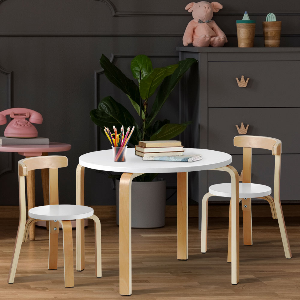 Nordic Kids Table Chair Set 3PC Desk Activity Study Play Children Modern - image7