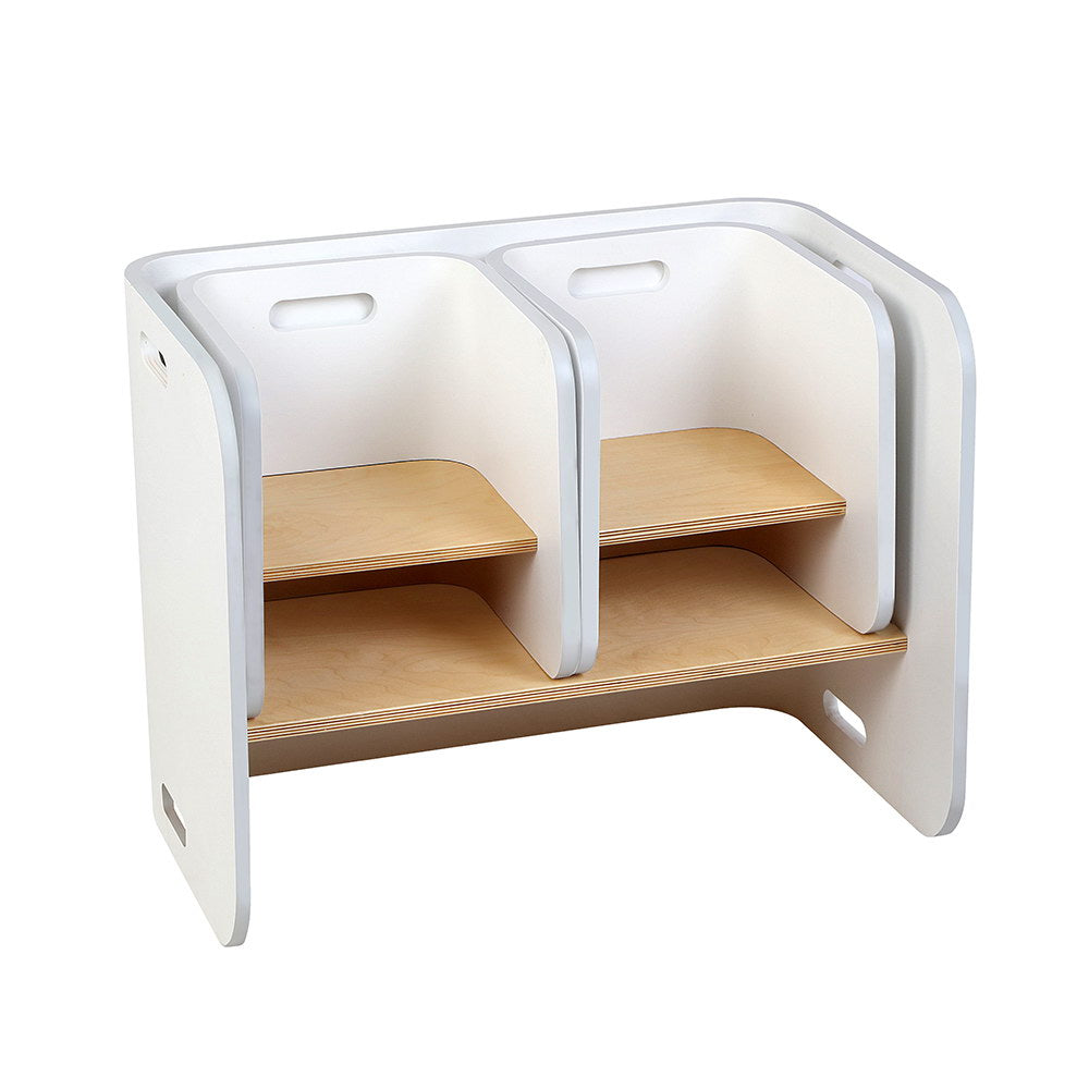 3 PC Nordic Kids Table Chair Set White Desk Activity Compact Children - image3