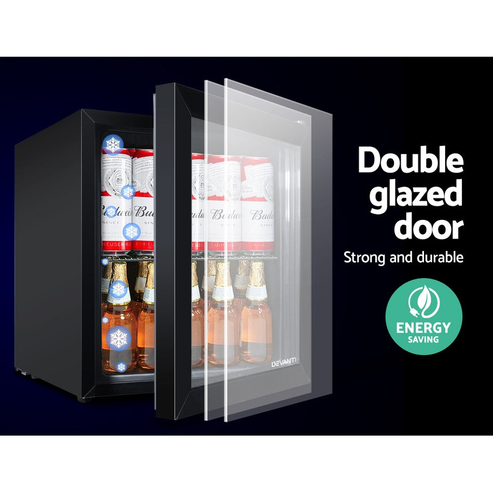 46L Glass Door Bar Fridge Mini Countertop Freezer Fridges Bottle Cooler - image5