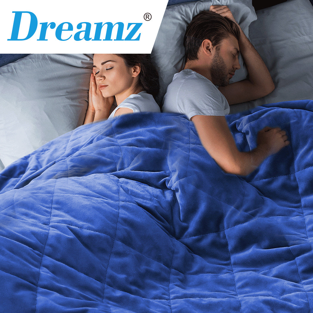 DreamZ 9KG Anti Anxiety Weighted Blanket Gravity Blankets Royal Blue Colour - image15