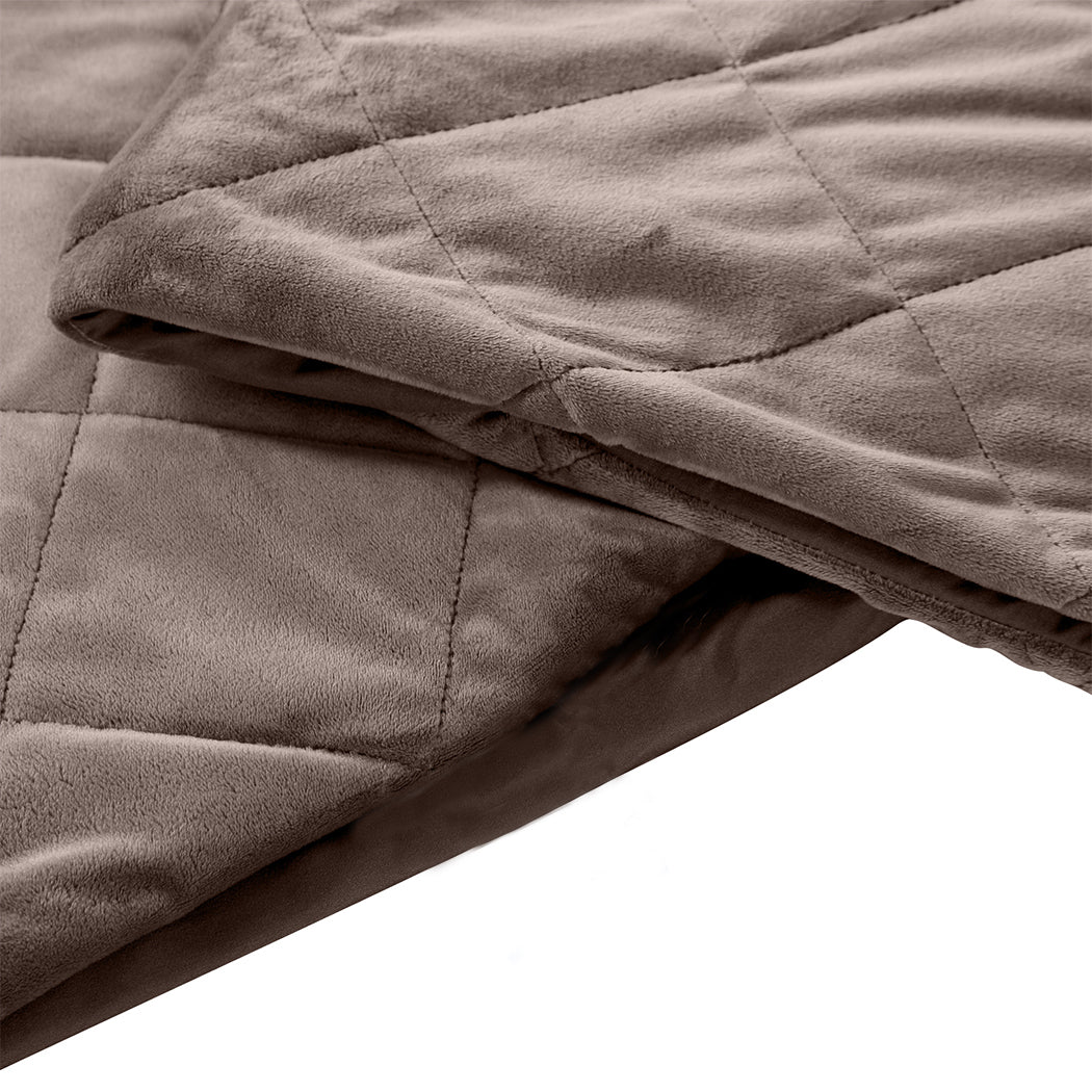 DreamZ 9KG Anti Anxiety Weighted Blanket Gravity Blankets Mink Colour - image12