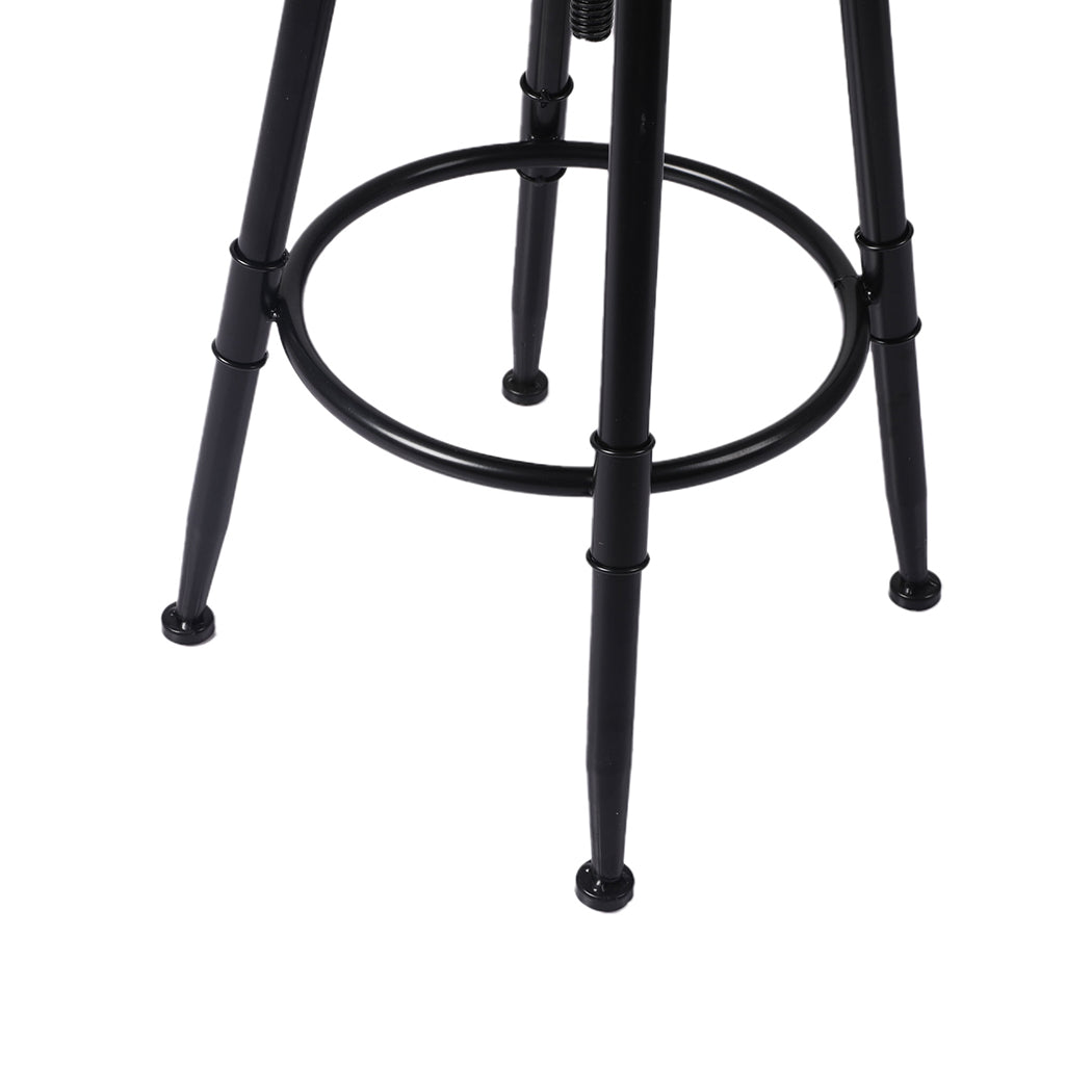 4x Industrial Bar Stools Kitchen Stool PU Leather Barstools Chairs - image5